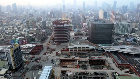 Kaohsiung Station 高雄車站 under construction [episode 12] 🇹🇼 (2022-03) {aerial}