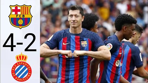 Barcelona vs espanyol 4-1 Full highlights & Goals HD laliga Fifa 2022