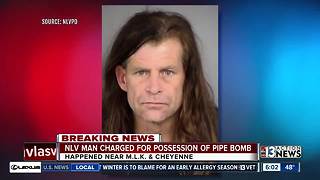 Man indicted after pipe bomb found at North Las Vegas home