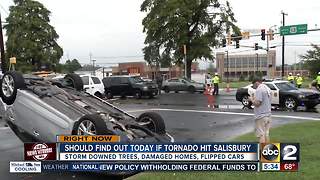 Possible tornado hits Salisbury Monday