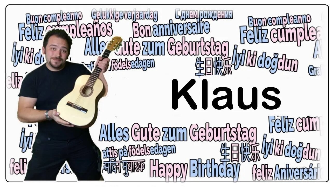 Alles Gute zum Geburtstagslied auf Gitarrenakkorden