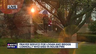 Prayer service for Logan and Briggs Connolly who died in house fire