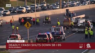 Deadly crashes causes massive delays on SB I-95 in Boynton Beach