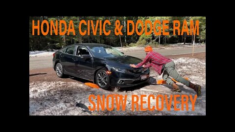 Land Rover pulls out a Dodge Ram and a Honda Civic!