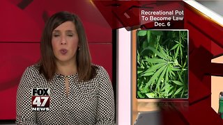 Marijuana will be legal in Michigan as of Dec. 6