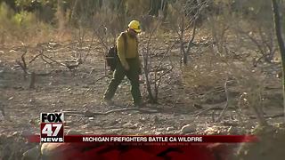 Michigan firefighters help battle California wildfires