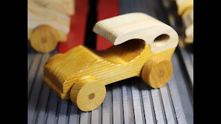 Handmade Wood Toy Car Hot Rod Roadster Coupe From The Speedy Wheels Series 720547464