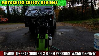 TEANDE TE-5240 3000 PSI 2.8 GPM Pressure washer review. Pressure hose real replaceable tips