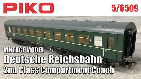 Vintage GDR Model PIKO Deutsche Reichsbahn 2nd Class Compartment Coach HO Scale