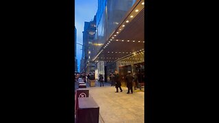 President Trump at Trump Tower in NYC and the crowds show love as usual!!!