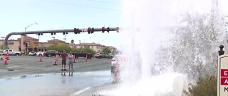 Multi-vehicle crash involves fire hydrant in south Las Vegas valley