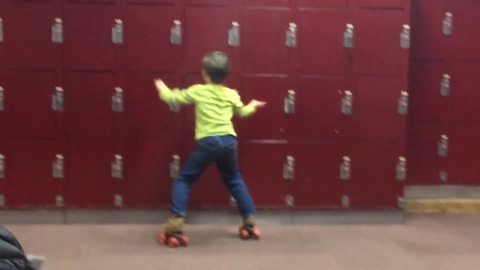 Young Boy Does A Killer Dance Routine On Roller Skates