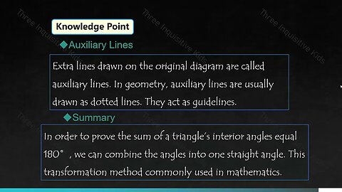 8th Grade Math | Unit 7 | Triangle Sum Theorem | Lesson 5 | Part 2| Inquisitive Kids