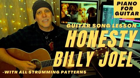 Billy Joel Honesty Piano Arranged for Guitar Song Lesson with Taublature