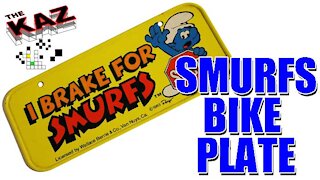 I Brake for Smurfs Old School Vintage Bike License Plate