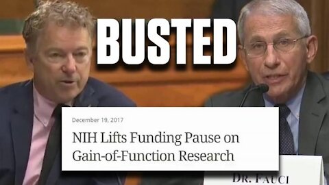 PROOF: Fauci Lied About Gain of Function Research