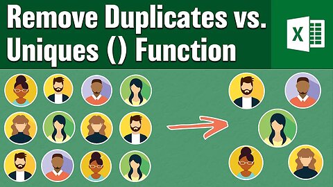 Remove Duplicates vs Unique () Function to remove duplicates in data...Easy
