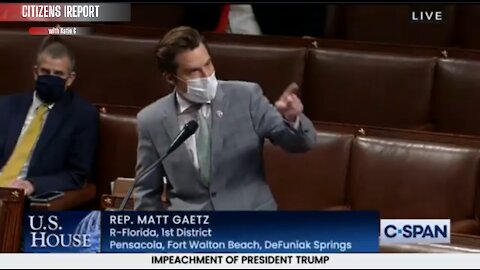 Rep Matt Gaetz on FIRE (R-FL) To Dems- "You Lit The Flame, You Lit The Fires!"