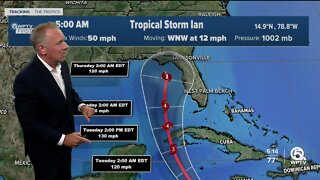 Tropical Storm Ian, 5 a.m. advisory for Sept. 25, 2022