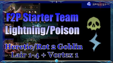 ⚡⚡Season 2 F2P Poison & Lightning Stater Team - For Rot & Heretic + Goblin Lair 1-4 + Vortex ⚡⚡