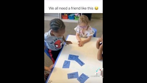 Funnyvideo must watch little boy class teacher ask him to show number 5 look how his friend react