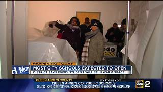 Mayor Pugh tours schools, Baltimore City School District pledge to open and warm schools