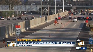 Border closure causes lengthy delays for travelers