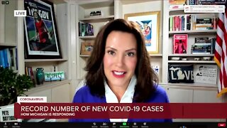 Gov. Whitmer speaks with 7 Action News after highest single-day increase in COVID-19 cases