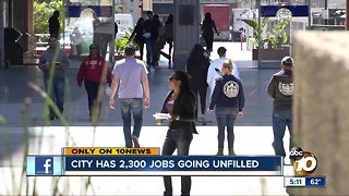 City has 2,300 jobs going unfilled