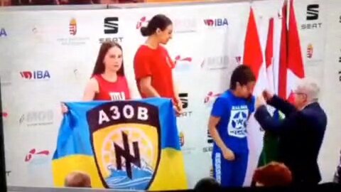 Does this Ukraine athlete even know the history of Azov Regiment?