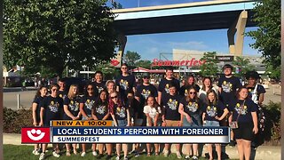 Local Students Preform with Foreigner at Summerfest