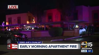 Early morning apartment fire near 23rd Avenue and Dunlap