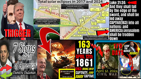 WHY IS NO ONE TALKING ABOUT THIS - APRIL 12 CIVIL WAR SAME DAY ACTUAL CIVIL 163 YEARS - CAPTIVITY - AMERICA IS DONE!! IRAN/ISRAEL GOG OF MAGOG WAR ACTIVATION OF SATANIC SUPER SOLDIERS