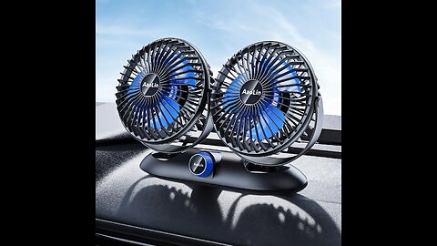 Car Fan - 2023 Upgraded Dual Head USB Fan for Car with Powerful Cooling -