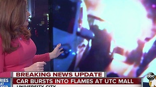 Car bursts into flames at UTC mall