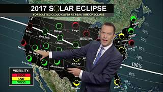 Solar eclipse in Las Vegas weather forecast as of 8/17