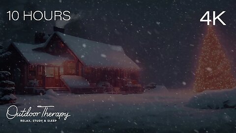 A COZY CHRISTMAS BLIZZARD || Howling Wind & Blowing Snow Ambience || Relax | Study | Sleep| 10 HOURS