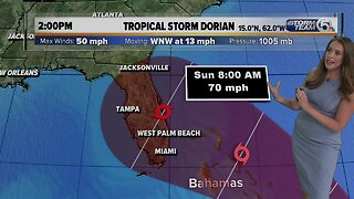 2 p.m. Tuesday Dorian advisory