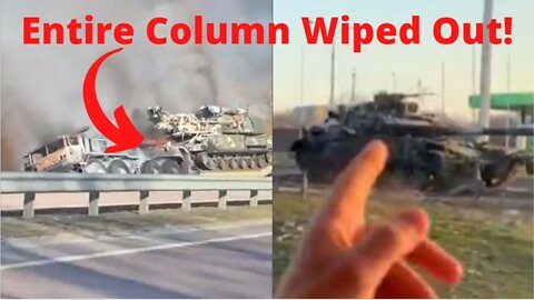 Ukraine Military Column & Tanks Destroyed In Kherson Region