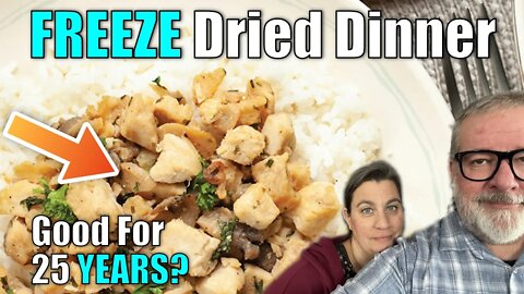 Good 25 YEARS Freeze Dried Dinner | Garlic Chicken and Rice | Big Family Homestead 12/9