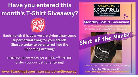 Monthly Standing Supernaturally Giveaway