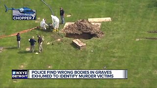 Detroit police discover the wrong bodies in graves where they expected to find homicide victims