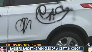 Taggers targeting vehicles of a certain color