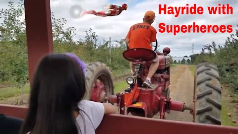 Hayride with Superheroes | Best Hayride Ever!