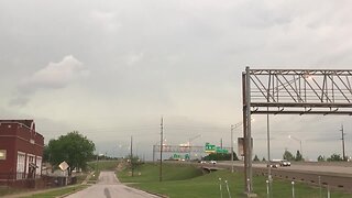 Storm moving into downtown Tulsa