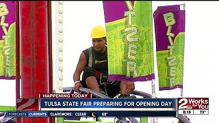 Tulsa State Fair preparing for opening day, rides being inspected on Wednesday