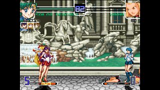 Sailor Mars, Sailor Venus, Sailor Jupiter, and Sailor Mercury (Me) vs Karin Kanzuki Match #3