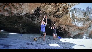 Kettlebell Workout (tide came in and we almost got stuck)