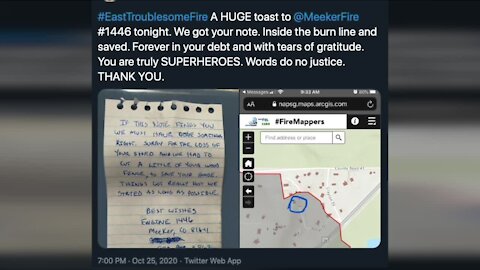 Coloradans find note from firefighters who protected home from East Troublesome Fire