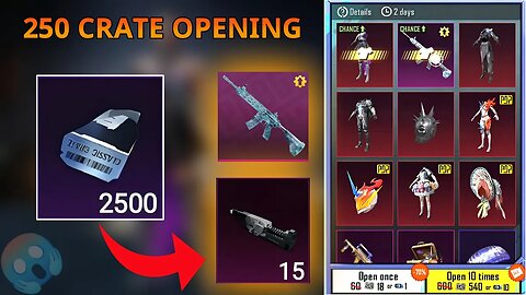 M416 Glacier Trick 😱 250+ Classic Crate opening For M416 Glacier 🔥 100% working 🥰